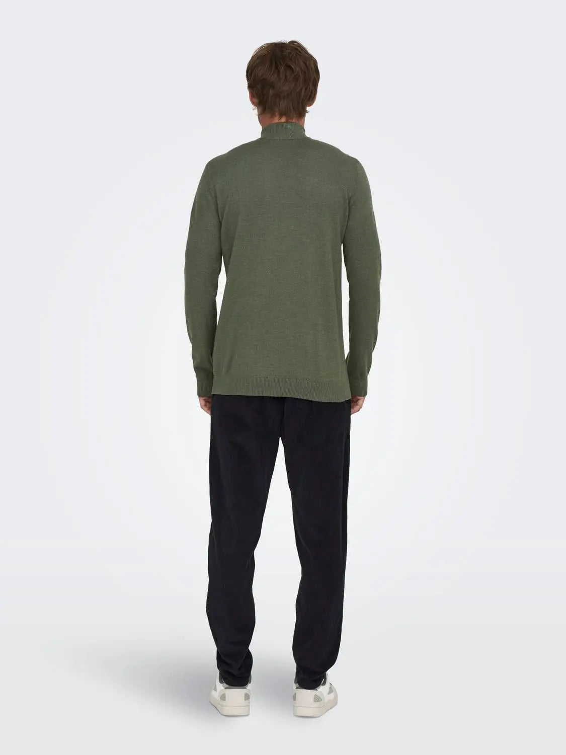 Loui Genser Half Zip - Castor Grey Only & Sons