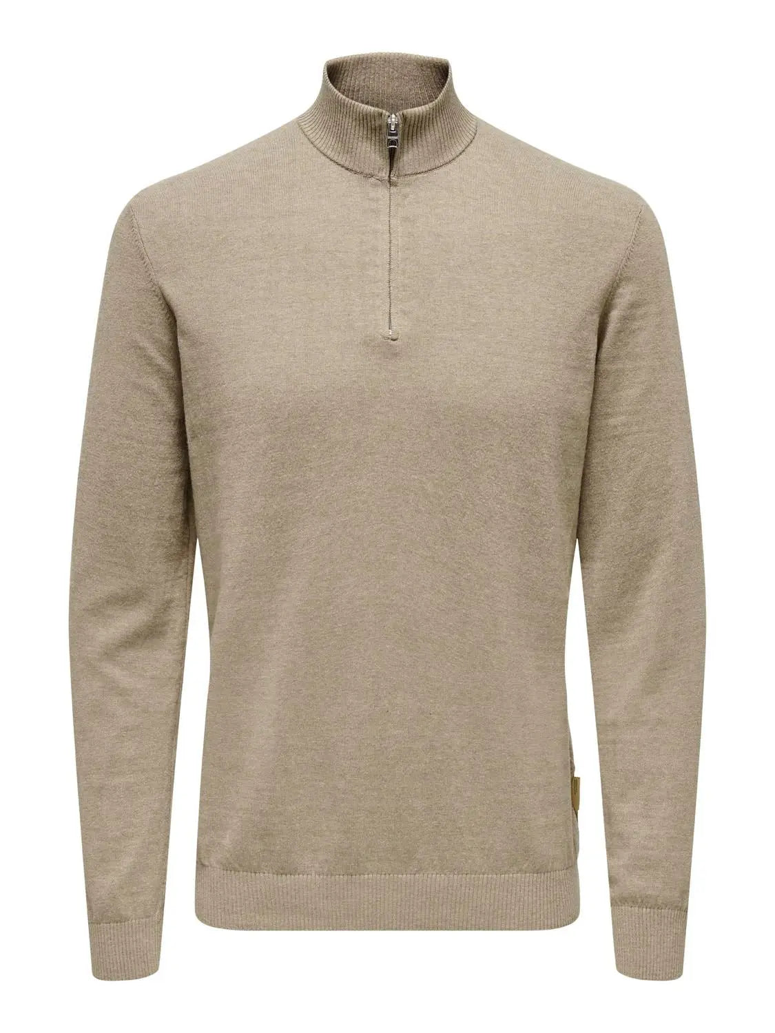 Loui Genser Half Zip - Desert Taupe Only & Sons