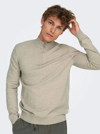 Loui Genser Half Zip - Oatmeal Detail Only & Sons