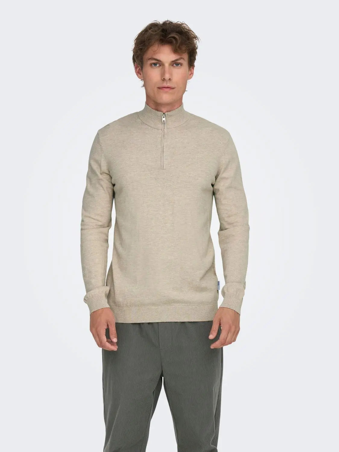 Loui Genser Half Zip - Oatmeal Detail Only & Sons