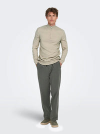 Loui Genser Half Zip - Oatmeal Detail Only & Sons