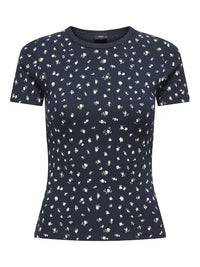 Lucky Print T-Skjorte - Sky Captain/Soft Flower JDY