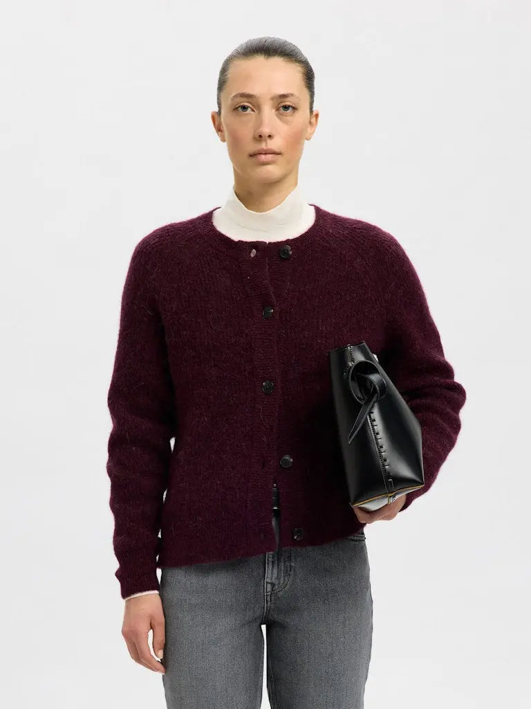 Lulu Cardigan - Fig Detail Selected Femme