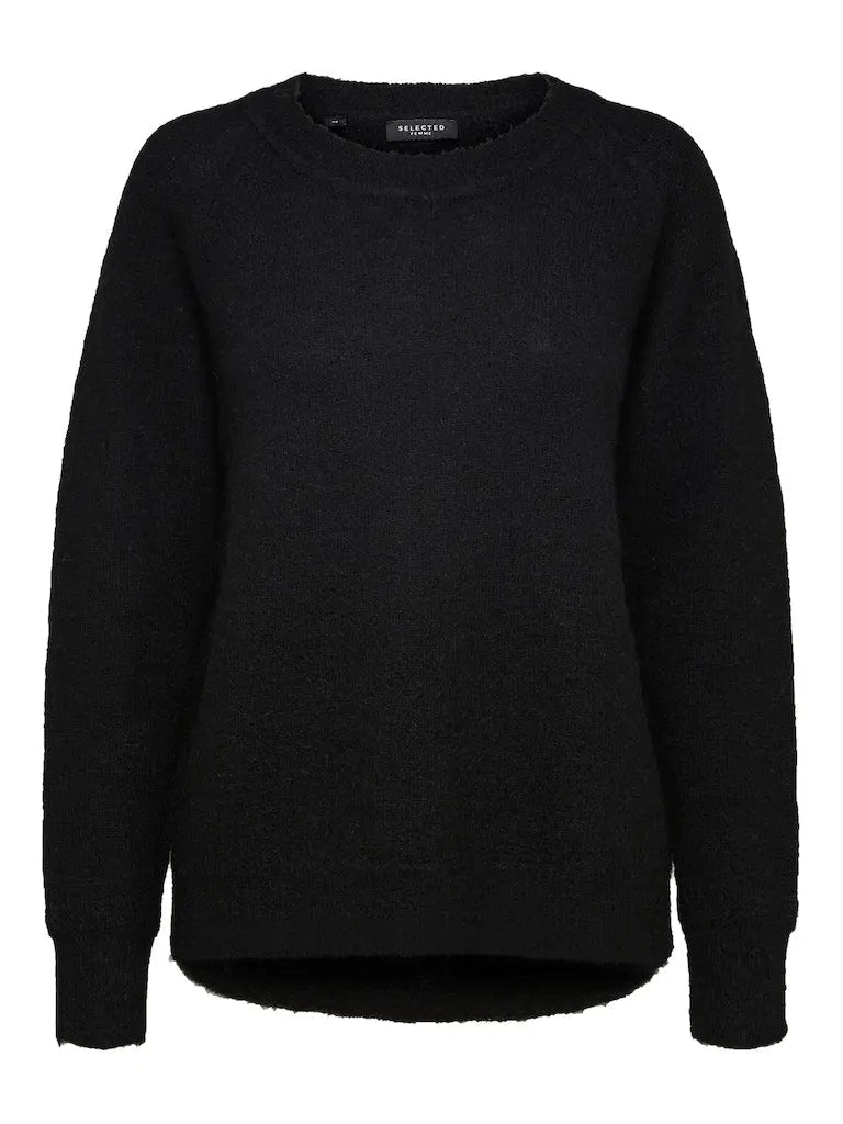 Lulu Strikkegenser - Black Selected Femme