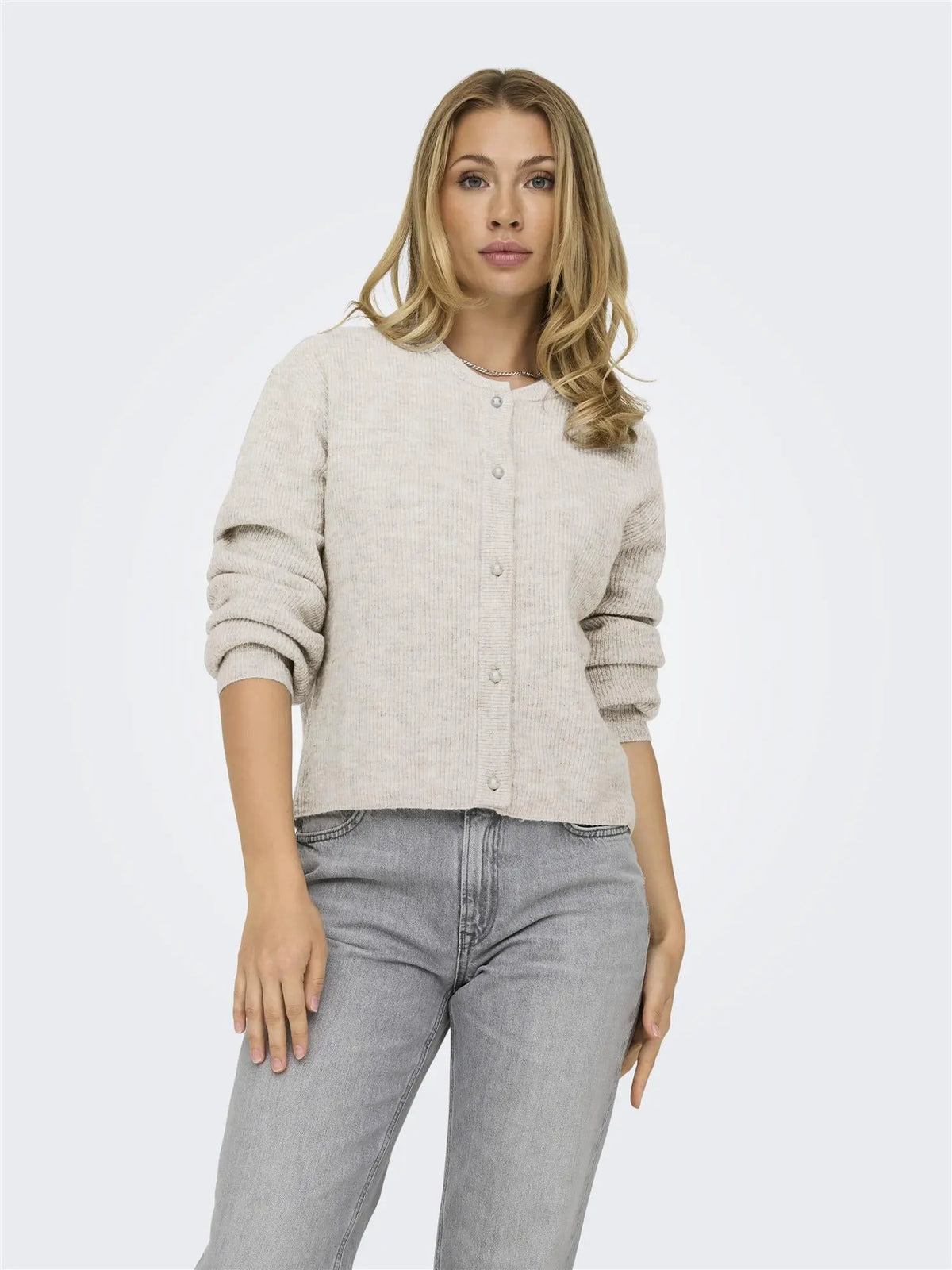 Lumi Cardigan - Birch Detail Melange JDY