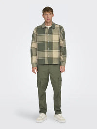 Mace Overshirt - Olive Night Checks Only & Sons