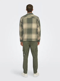 Mace Overshirt - Olive Night Checks Only & Sons