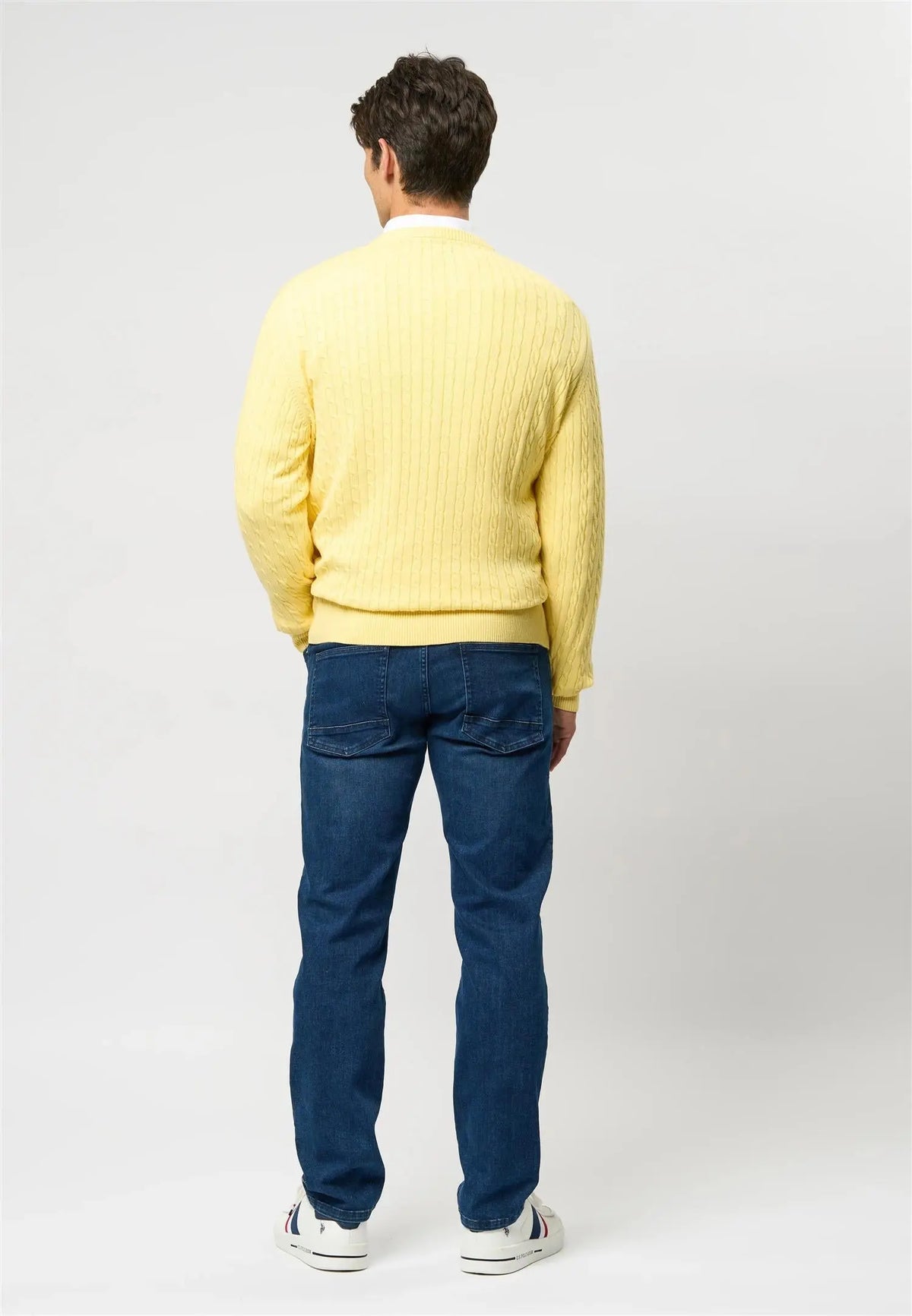 Mads Kabelstrikk - Pale Banana U.S. Polo Assn.