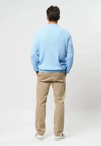 Mads Kabelstrikk - Placid Blue U.S. Polo Assn.