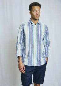 Maini Linskjorte - Blue/White Bruun & Stengade