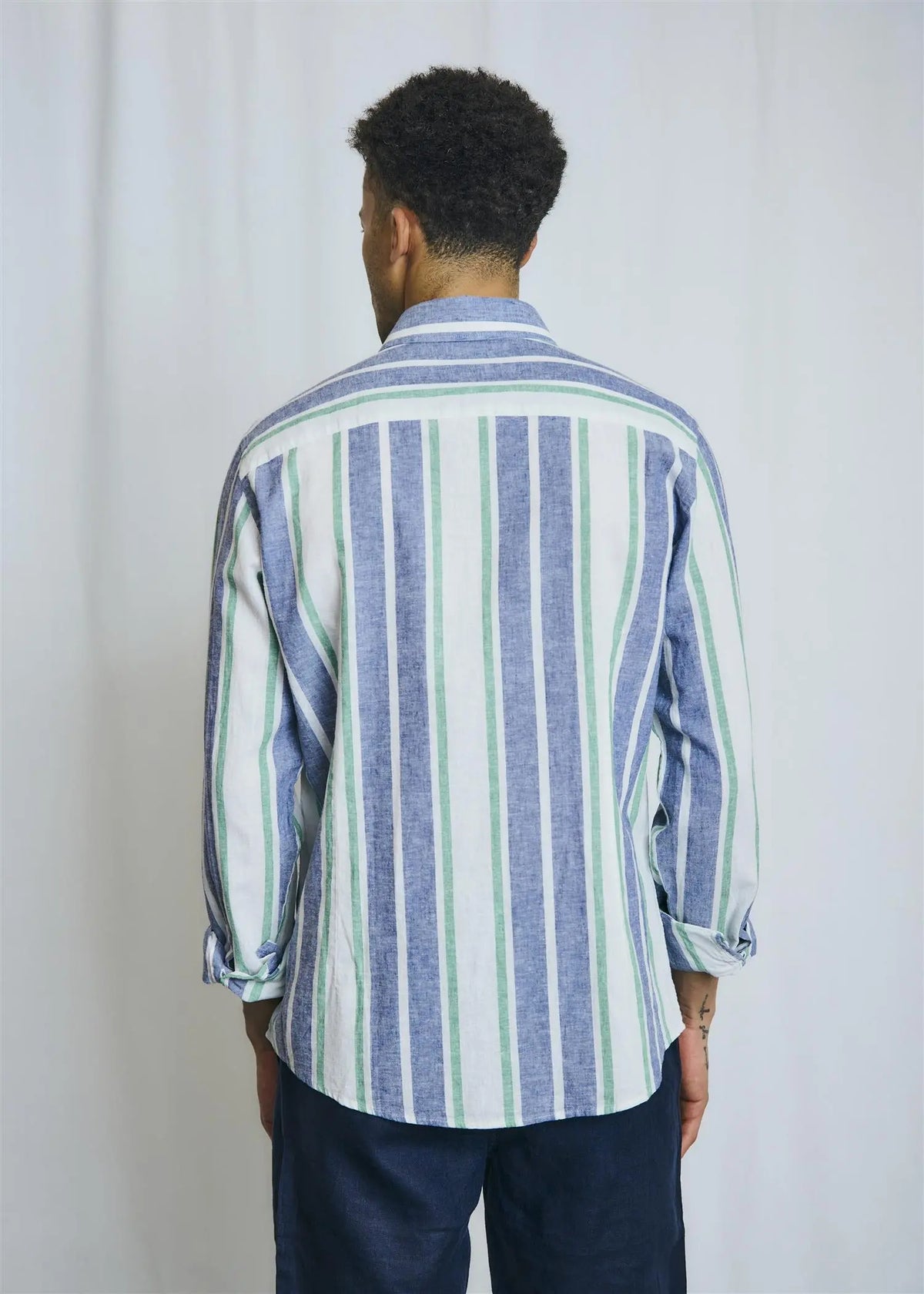 Maini Linskjorte - Blue/White Bruun & Stengade