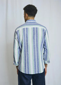 Maini Linskjorte - Blue/White Bruun & Stengade