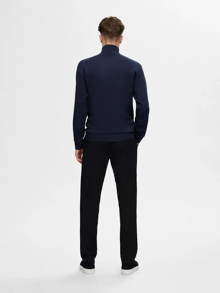 Manuel Half Zip Soft Sweat - Sky Captain Selected Homme