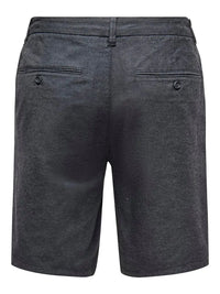 Mark Cotton Linen Shorts 0011 - Black Only & Sons