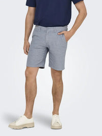 Mark Cotton Linen Shorts 0011 - Flint Stone Only & Sons