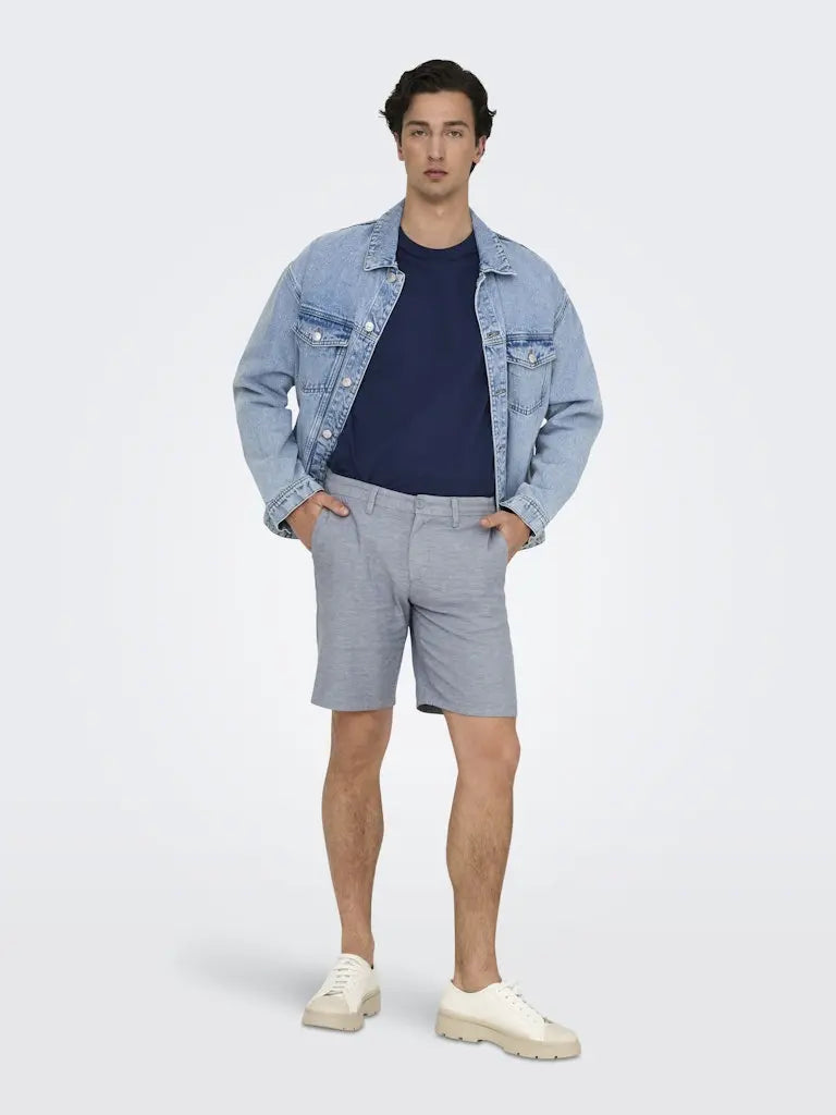 Mark Cotton Linen Shorts 0011 - Flint Stone Only & Sons
