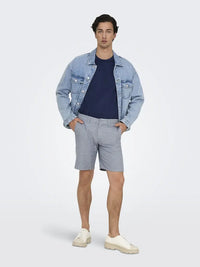 Mark Cotton Linen Shorts 0011 - Flint Stone Only & Sons
