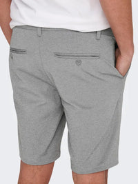 Mark Flex shorts 0209 - Medium Grey Melange Only & Sons