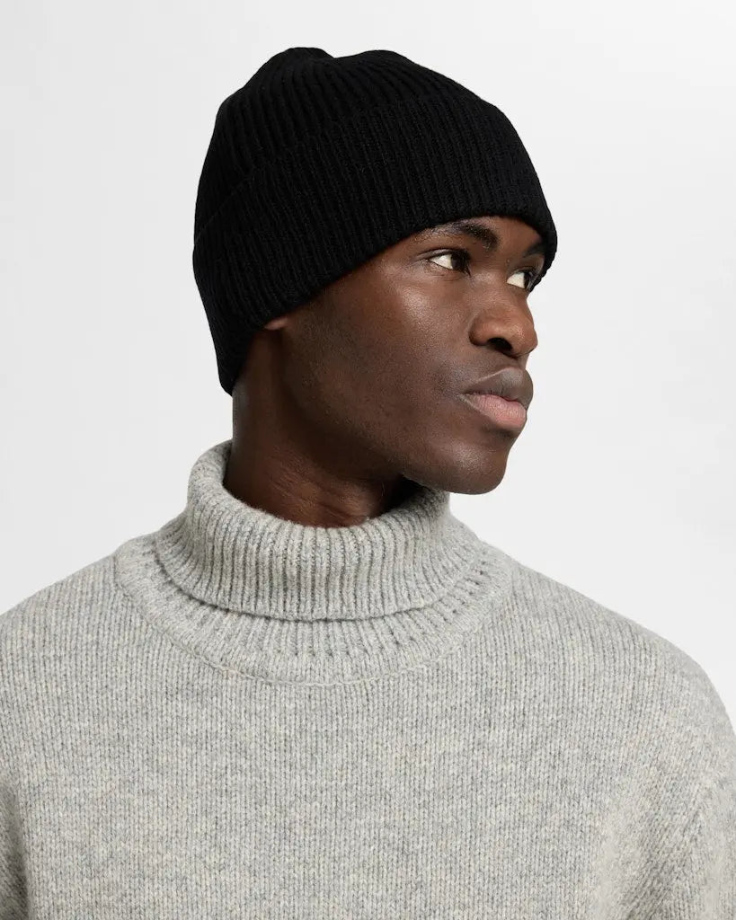 Mason Merino Beanie - Black Selected Homme