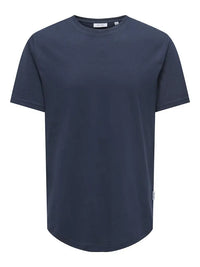 Matt T-Skjorte Lang - Dark Sapphire Only & Sons
