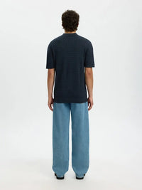 Mattis Cable Polo - Sky Captain Selected Homme