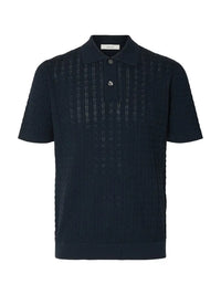 Mattis Cable Polo - Sky Captain Selected Homme