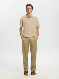 Mattis Structure Linpolo - Oatmeal Selected Homme