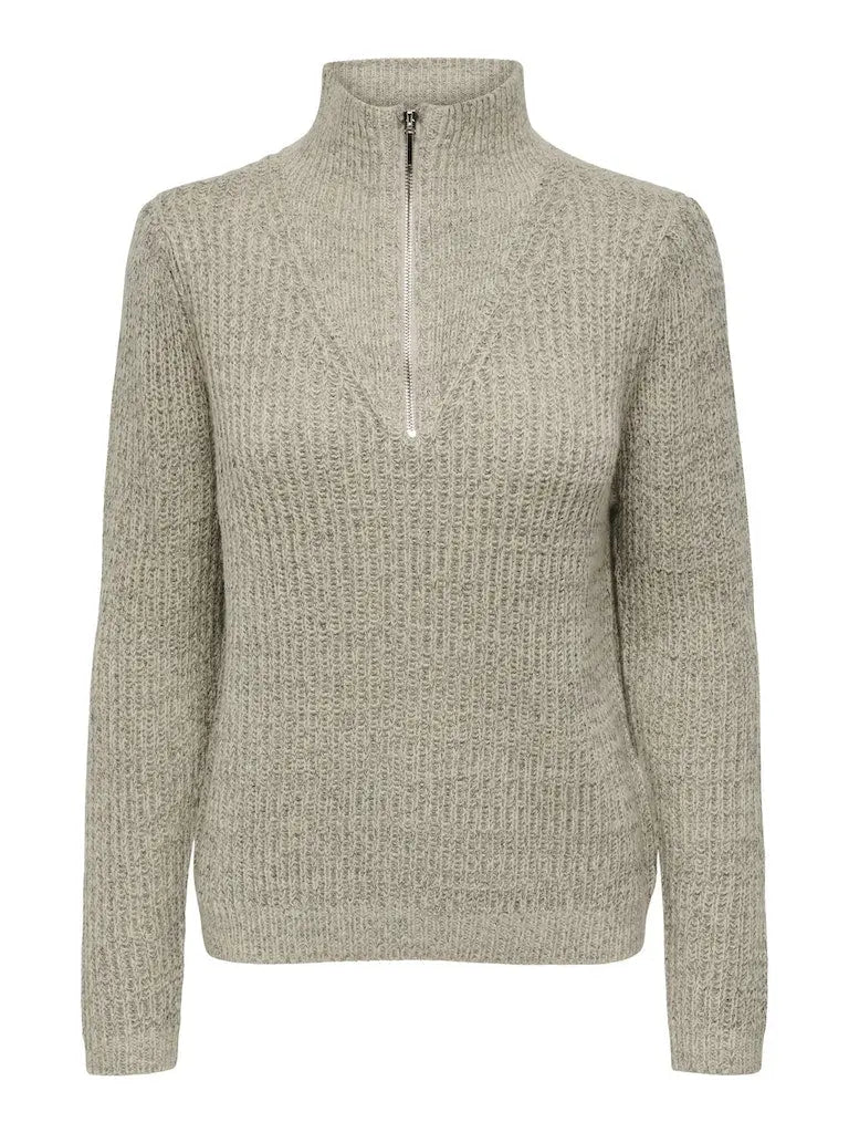 Megan Half Zip Genser - Oatmeal JDY