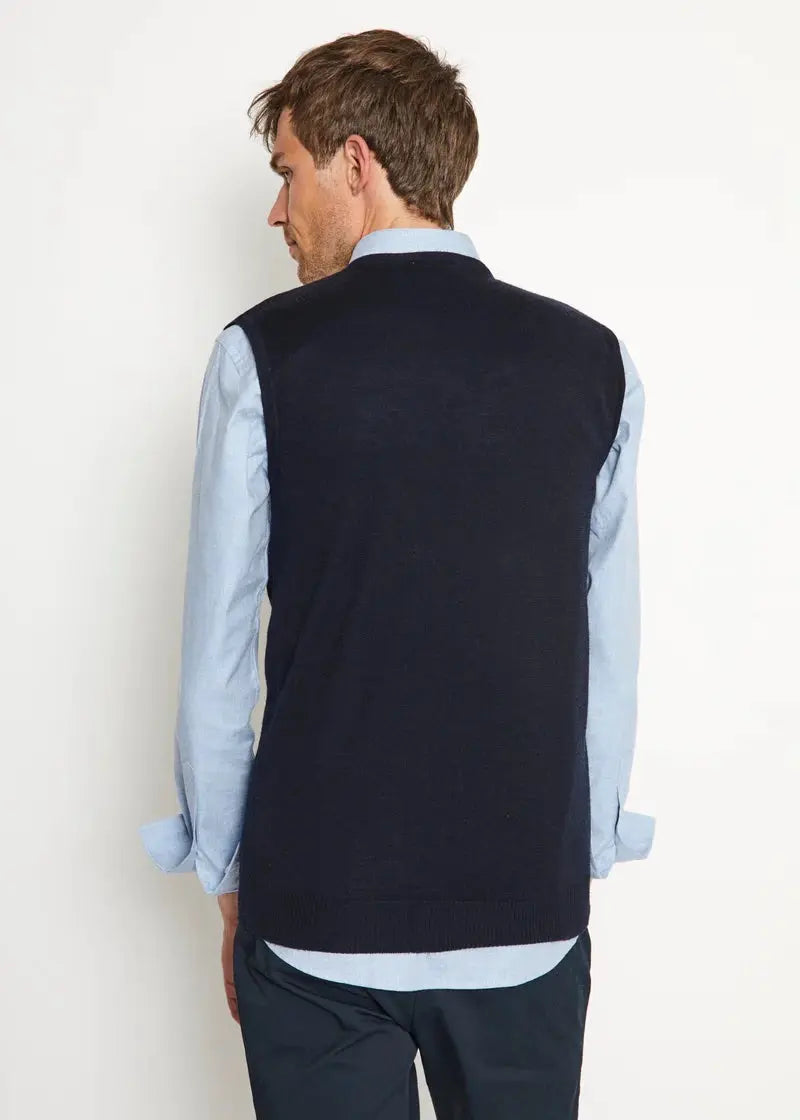 Merkur Strikket Vest - Navy Bruun & Stengade