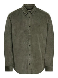 Michael Cord Regular Skjorte - Castor Grey Only & Sons