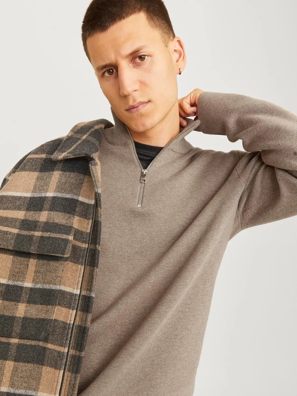 Milano Genser Half Zip - Greige Jack&Jones