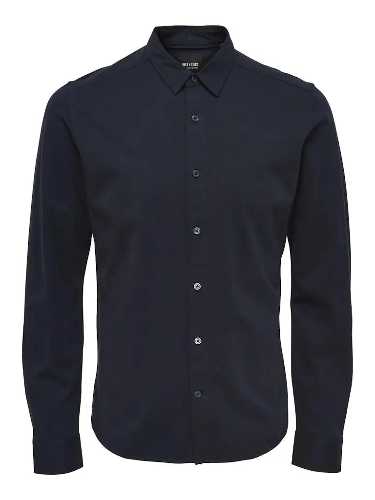 Miles Flex Shirt - Dark Navy Only & Sons