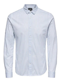 Miles Stripet Flex Shirt - Cashmere Blue Stripe Only & Sons