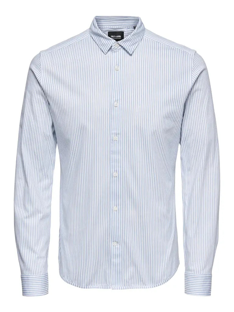 Miles Stripet Flex Shirt - Cashmere Blue Stripe Only & Sons