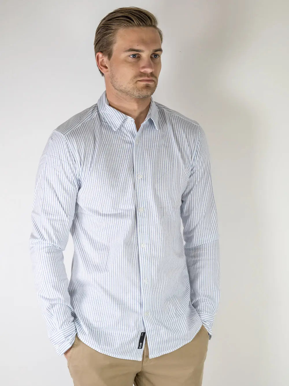 Miles Stripet Flex Shirt - Cashmere Blue Stripe Only & Sons