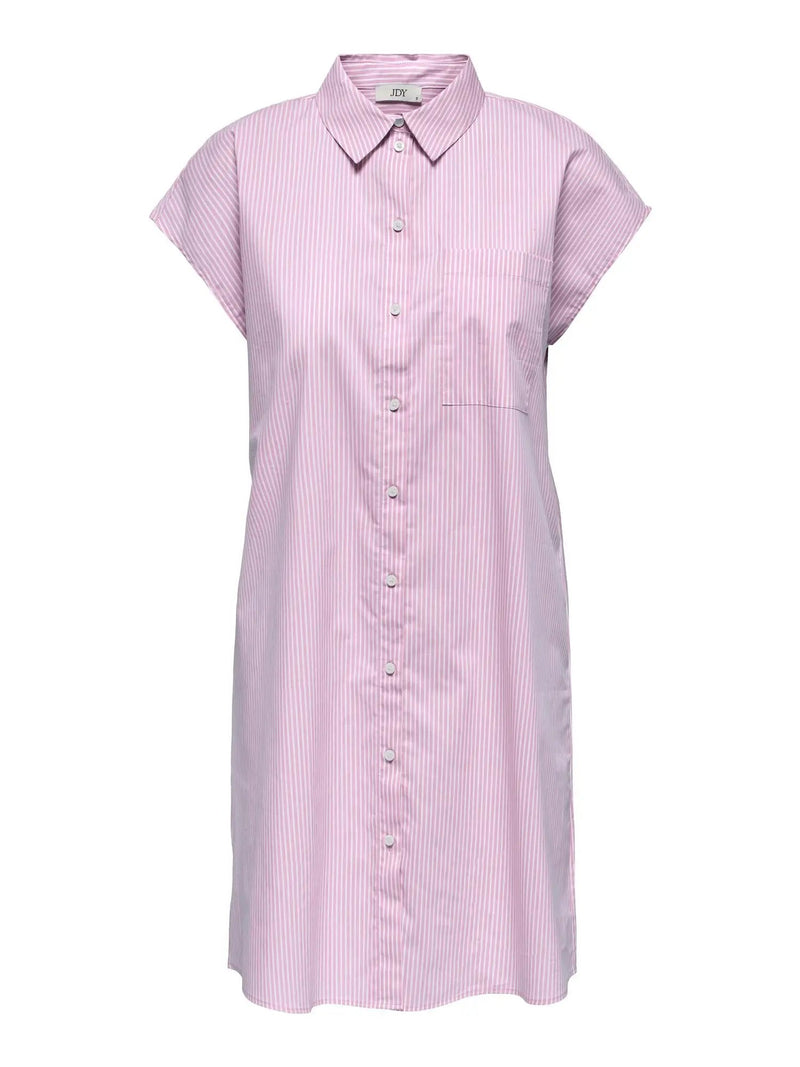 Mio Skjortekjole - Shocking Pink Stripes JDY