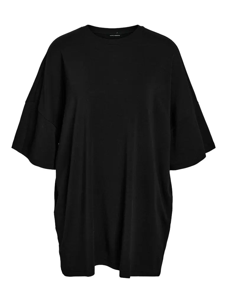 Mocca Boxy T-Skjorte Dress - Black Noisy May