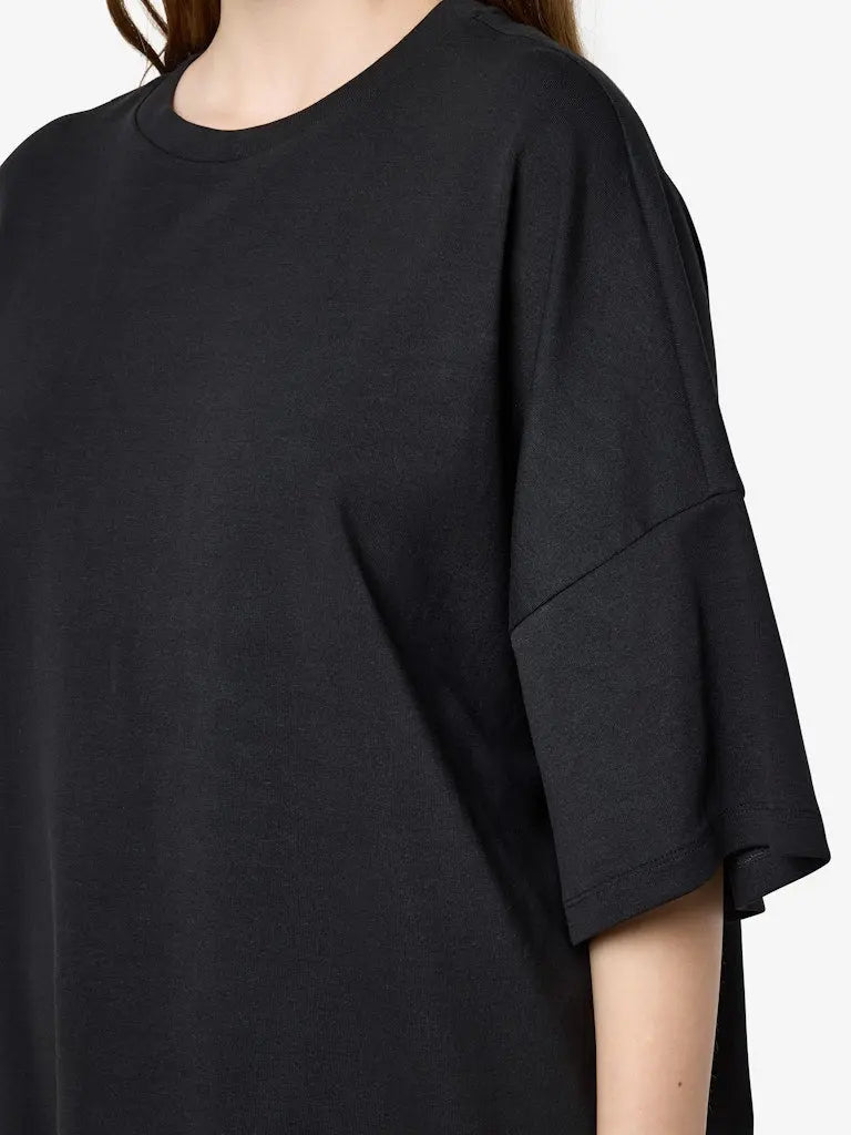 Mocca Boxy T-Skjorte Dress - Black Noisy May