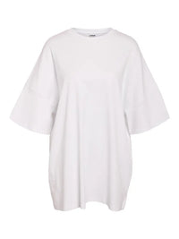 Mocca Boxy T-Skjorte Dress - Bright White Noisy May