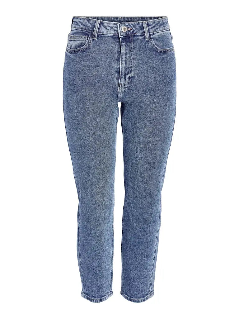 Moni Cropped Straight Jeans 358 - Medium Blue Denim Noisy May