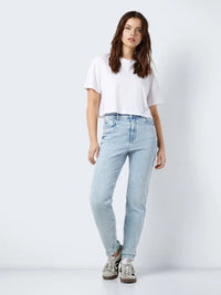 Moni Cropped Straight Jeans 359 - Light Blue Denim Noisy May