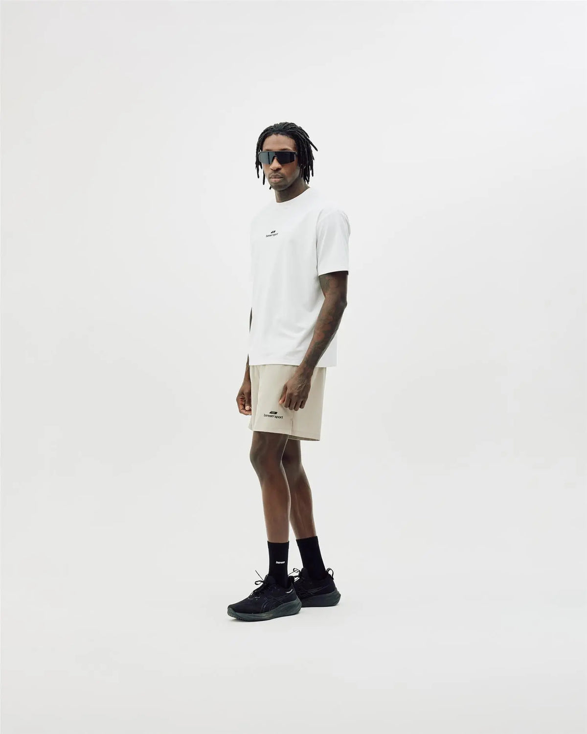 Monogram Sports Tee - White Bareen