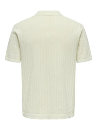 Moon Strikket Polo - Egret Only & Sons