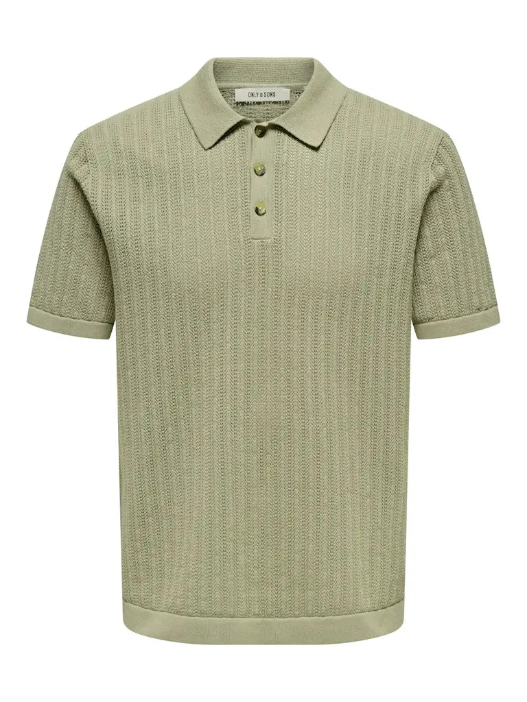 Moon Strikket Polo - Laurel Oak Only & Sons
