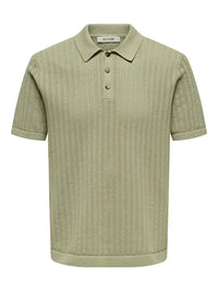 Moon Strikket Polo - Laurel Oak Only & Sons