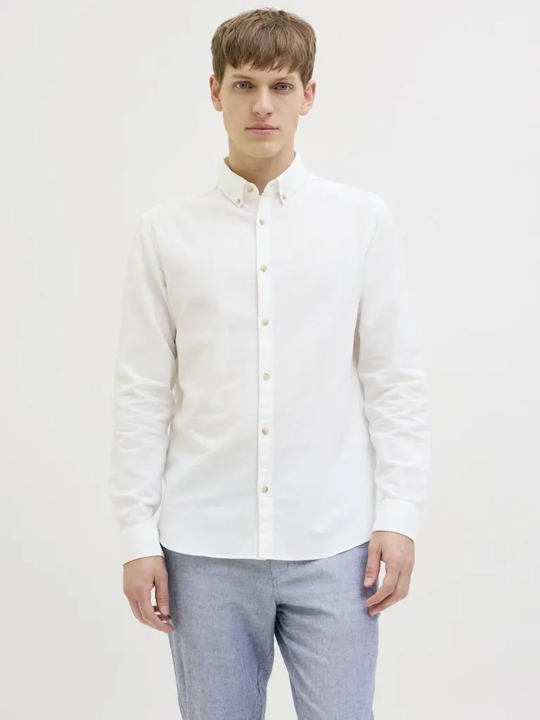 Moss Sunny Linskjorte - Bright White JJ Rebel