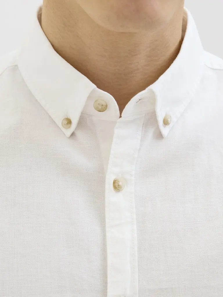 Moss Sunny Linskjorte - Bright White JJ Rebel