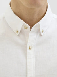 Moss Sunny Linskjorte - Bright White JJ Rebel