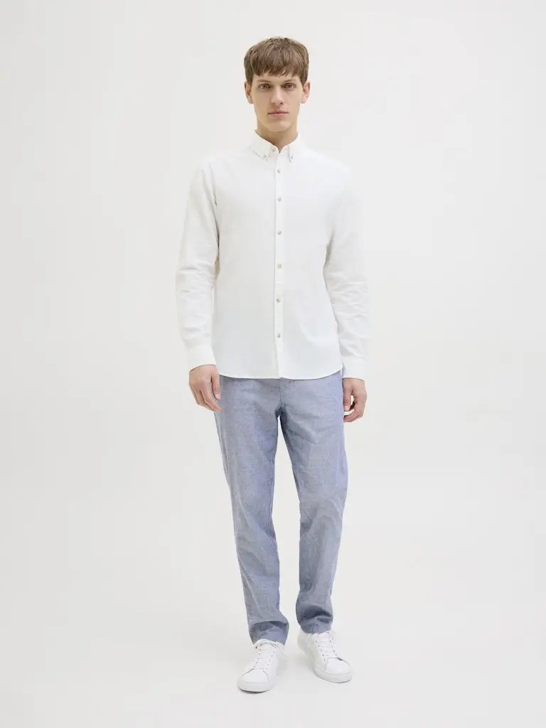 Moss Sunny Linskjorte - Bright White JJ Rebel