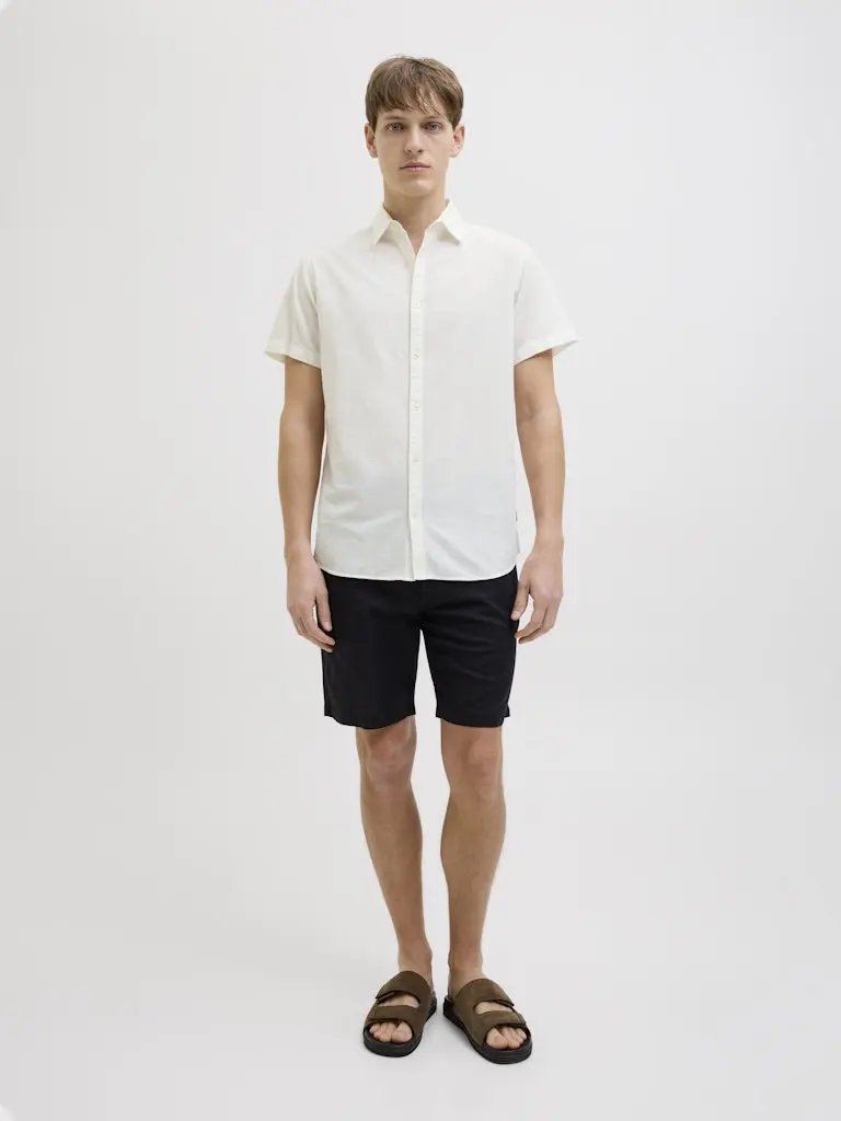 Moss Sunny Linskjorte SS - Bright White JJ Rebel